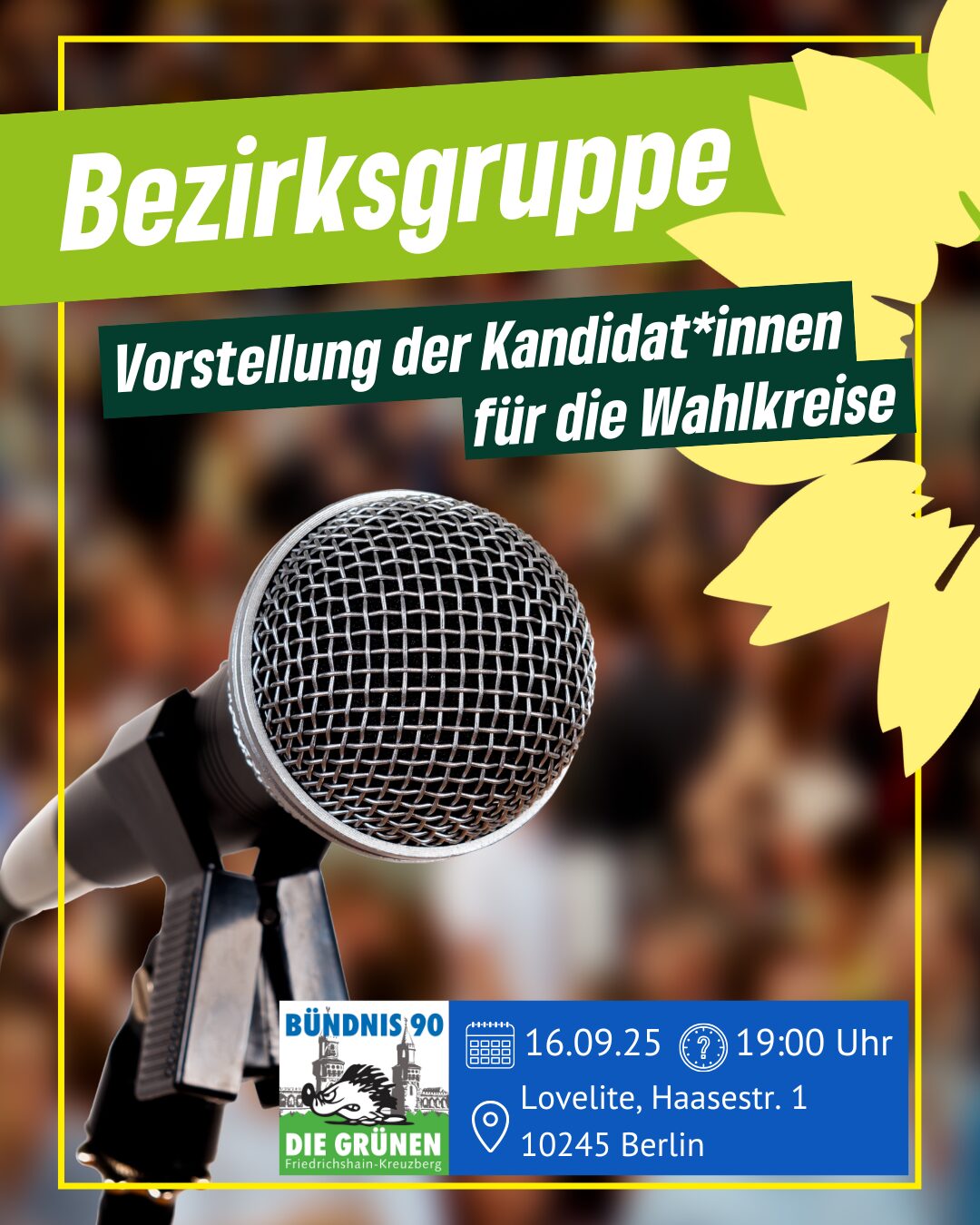 Bezirksgruppe Vorstellung unserer Kandidat*innen für die Wahlkreise