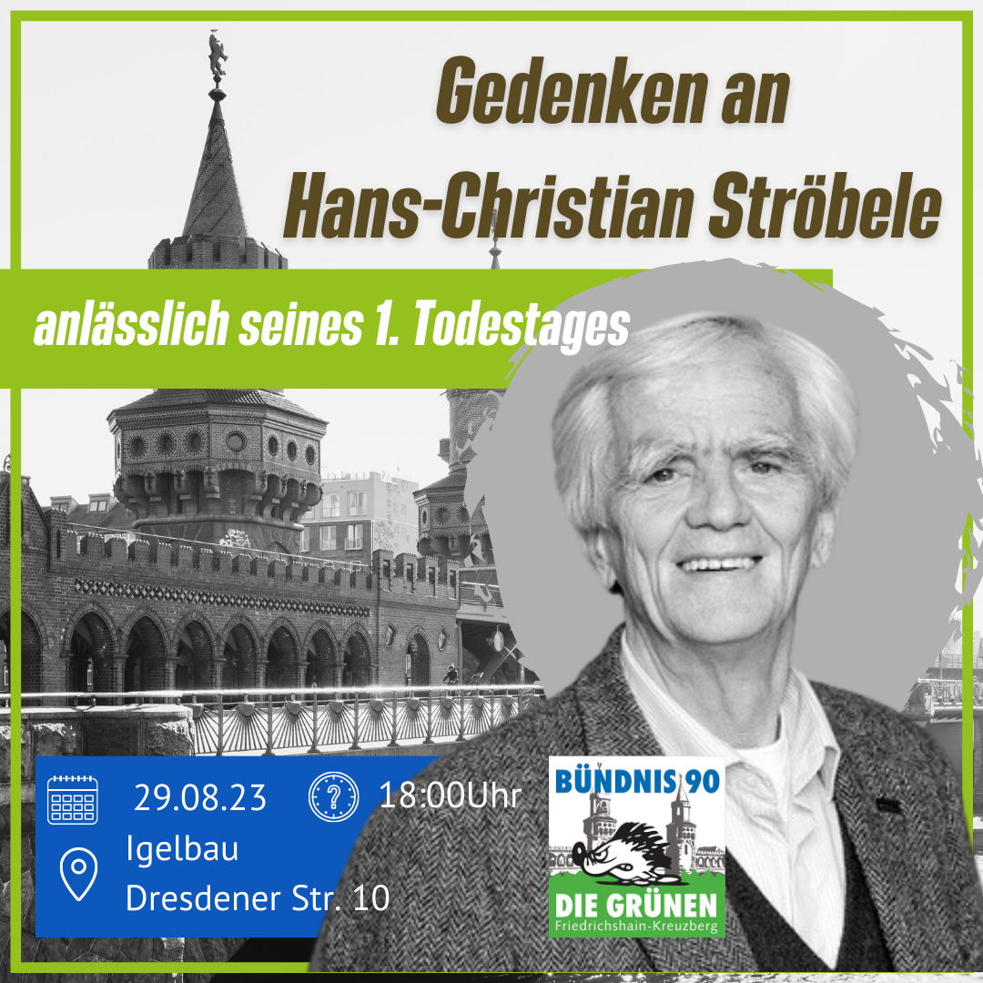 Gedenken an Hans-Christian Ströbele anlässlich seines 1. Todestages