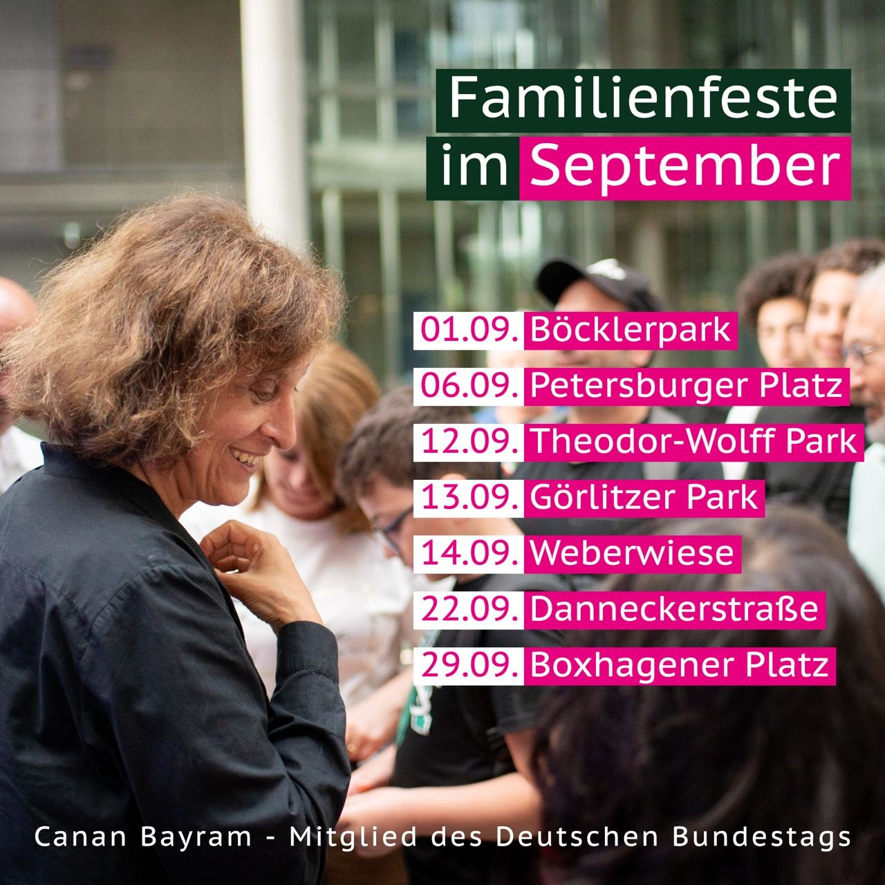 Familienfest am Boxhagener Platz mit Canan Bayram &  Julian Schwarze