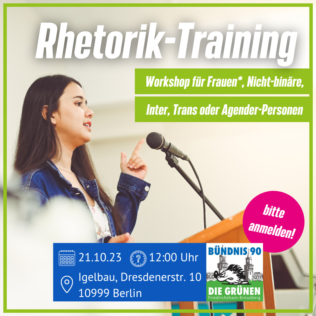 Rhetorik-Training für Frauen*, Nicht-binäre, Inter, Trans oder Agender-Personen