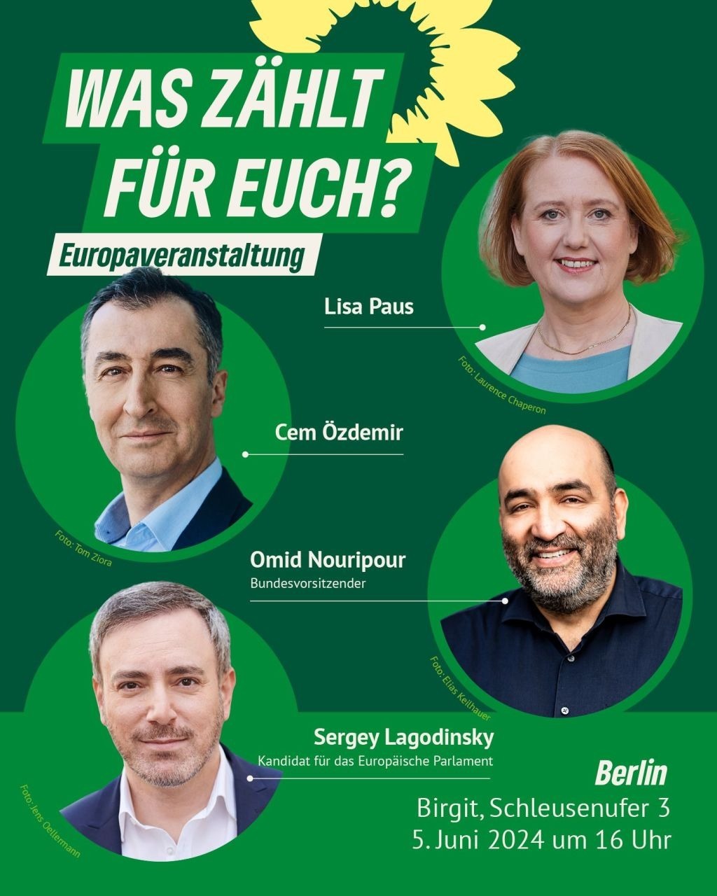 EU-Wahlkampf-Tourtermin mit Sergey Lagodinsky, Lisa Paus, Cem Özdemir und Omid Nouripour
