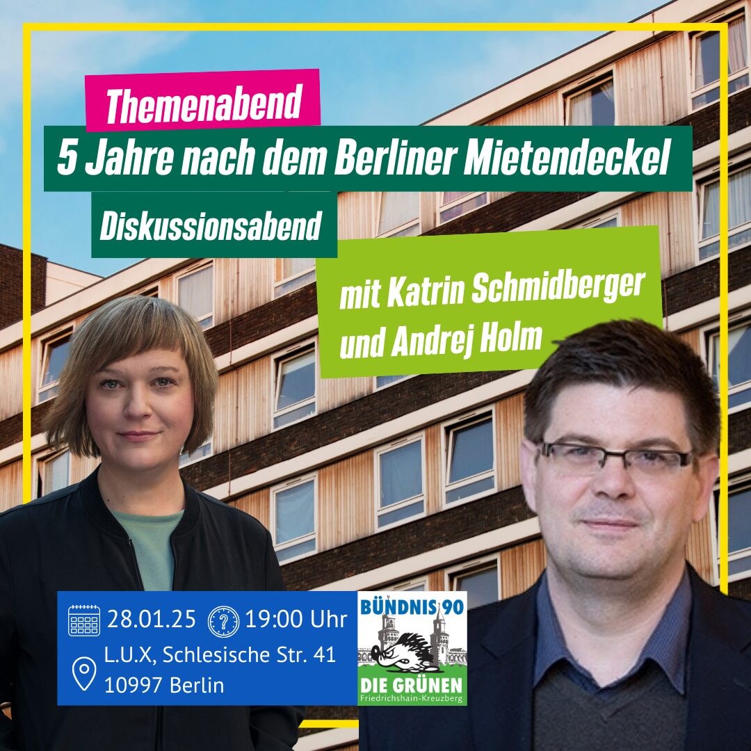 Themenabend „5 Jahre nach dem Berliner Mietendeckel - Diskussionsabend mit Andrej Holm“