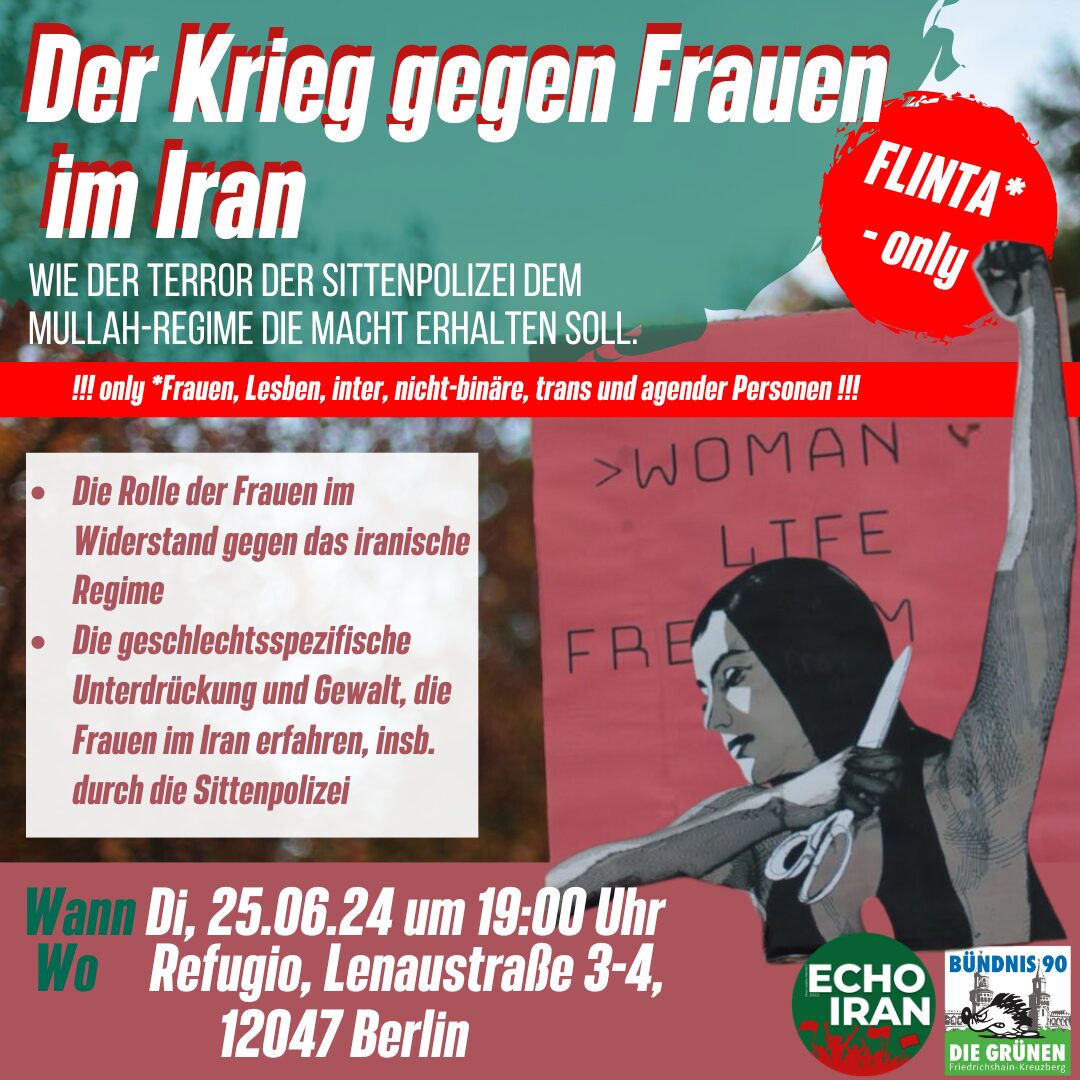Themenabend "Der Krieg gegen Frauen im Iran - Wie der Terror der Sittenpolizei dem Mullah-Regime die Macht erhalten soll"