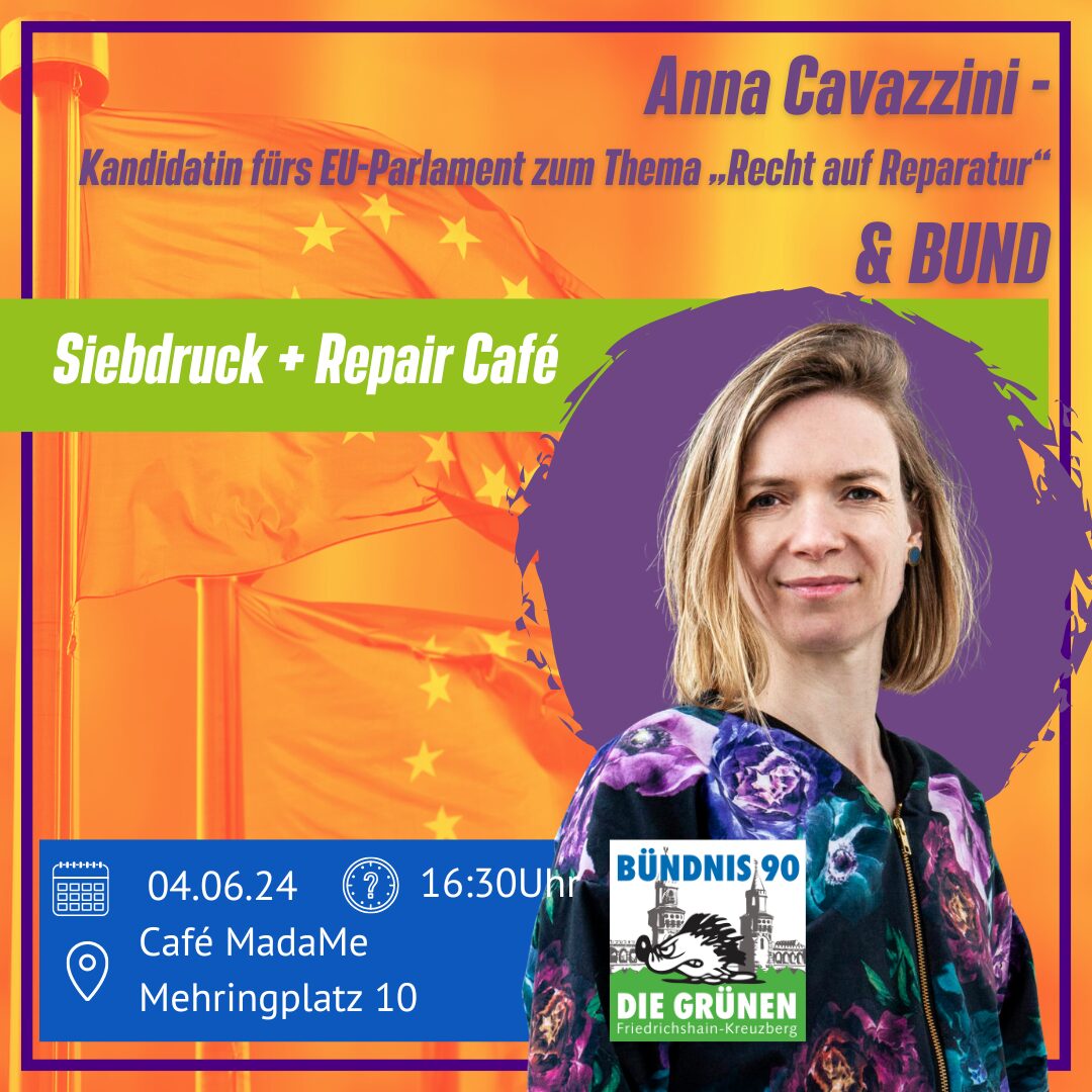 Repair Café & Siebdruck mit Anna Cavazzini und BUND