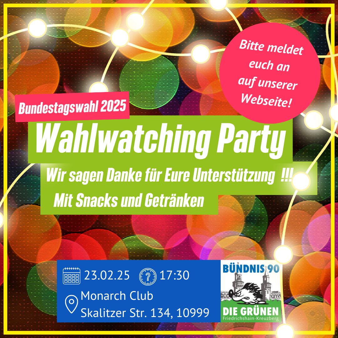 Wahlwatching & Party zur Bundestagswahl 2025