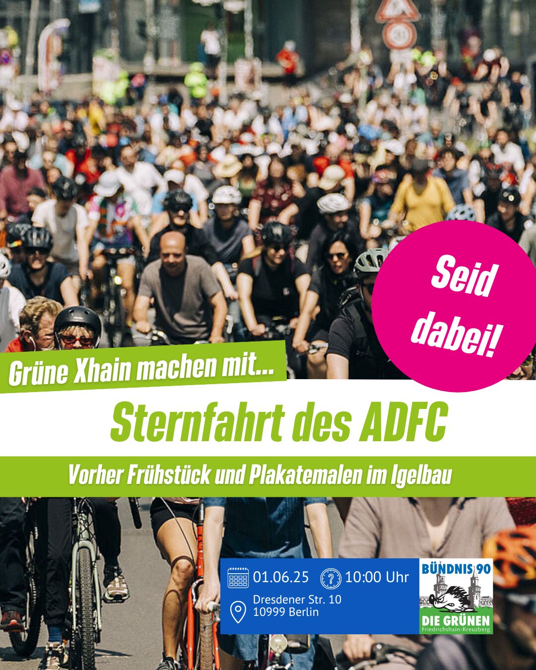 Grüne Xhain bei der Sternfahrt des ADFC