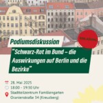 Podiumsdiskussion "Schwarz-Rot im Bund - die Auswirkungen auf Berlin und die Bezirke"
