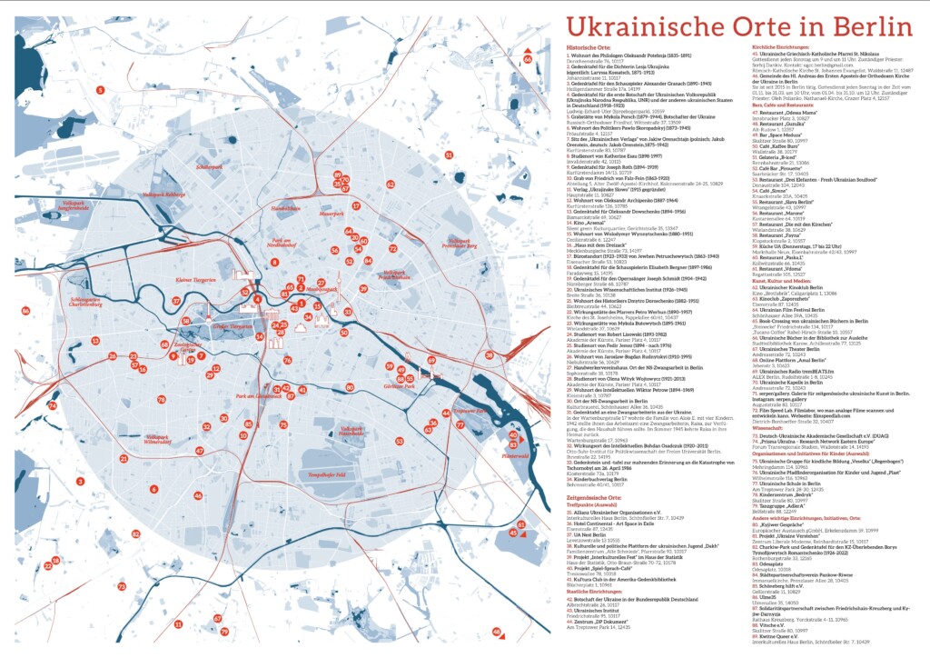 Karte ukrainischer Orte in Berlin