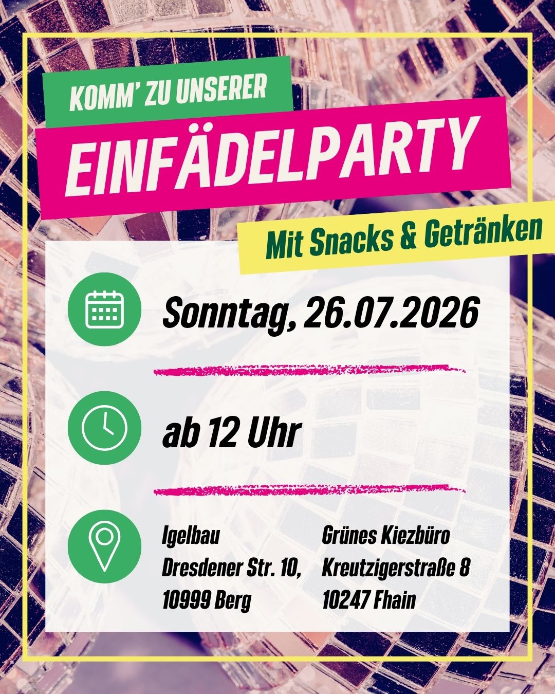 Einfädelparty No.2