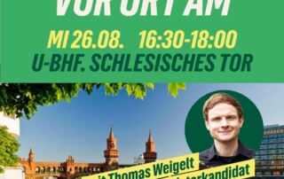 Das Grüne BA vor Ort mit Bezirksbürgermeisterkandidat Thomas Weigelt 26.8.
