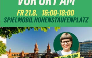 Das Grüne BA vor Ort mit Stadträtin Annika Gerold 21.8.