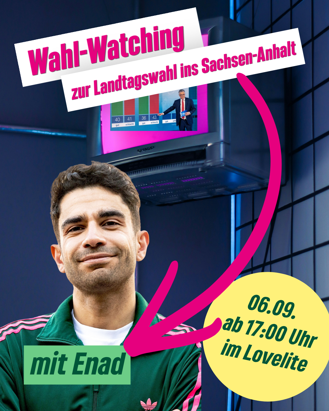 Wahl-Watching zur Landtagswahl in Sachsen-Anhalt mit Enad