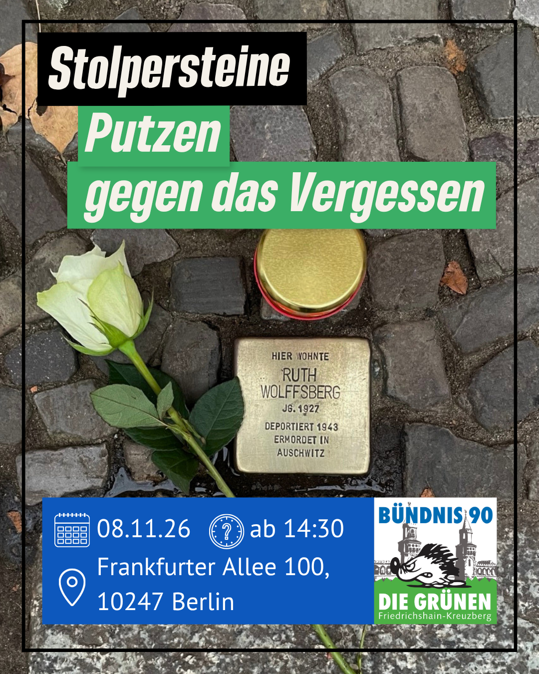 Stolpersteine putzen gegen das Erinnern
